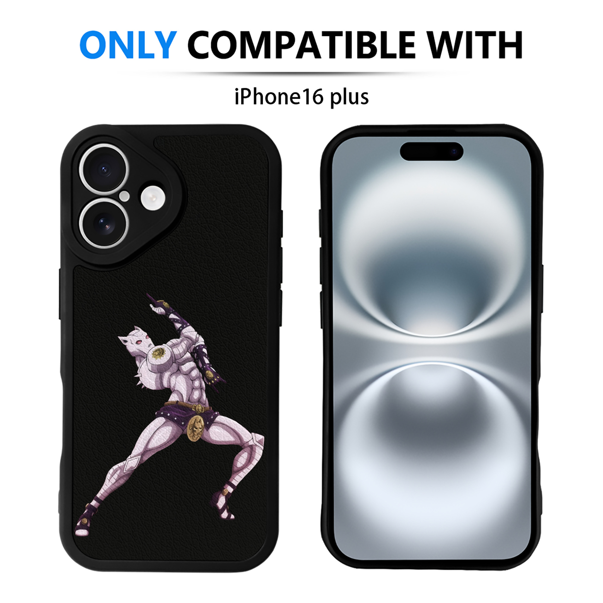 （画像用） ジョジョの奇妙な冒険 きら よしかげ JoJo's Bizarre Adventure Kira Yoshikage 【iPhone 16シリーズ対応】シリコンスマホケース（レザー調） 材質：シリコン